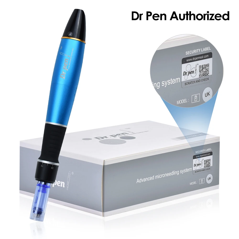 Dr Pen Ultima A1 Microneedling Professional Derma Pen A1 Wireless Button 5 Levels Adjustment Scars Stretch Marks Helpful