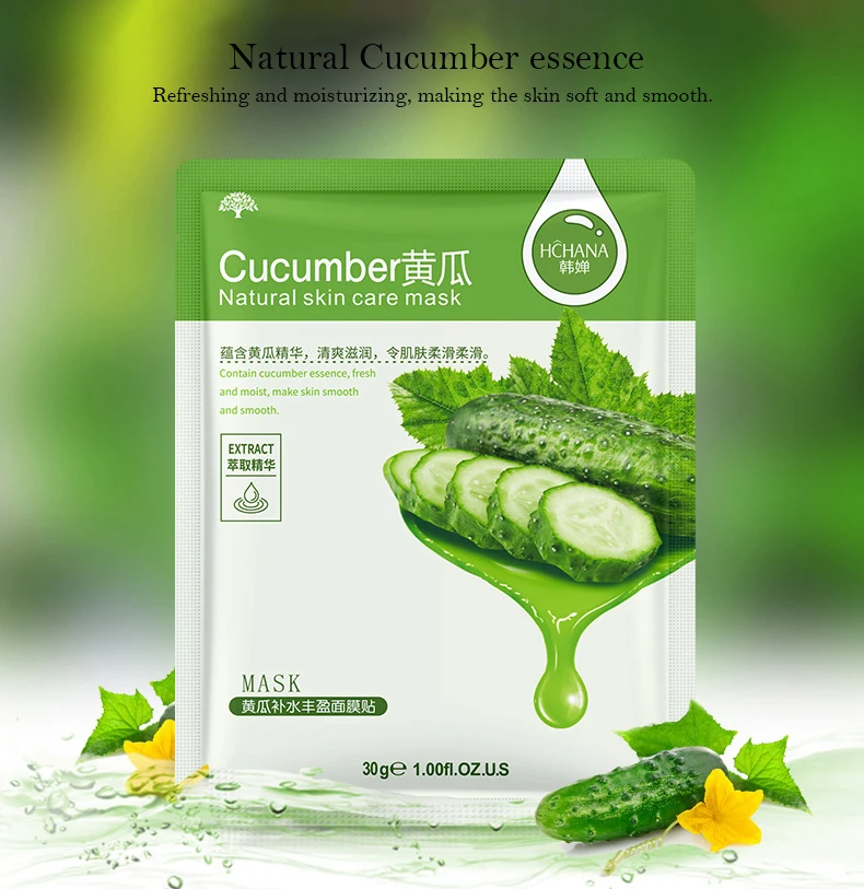 30pcs Fresh Fruits Facial Masks Face skincare Moisturizing Firming Hydrating Korean Face Mask Facial Skin Care Prodcuts