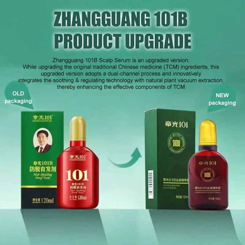 Hair Tonic Zhangguang 101B 101M 120ML Scalp Serum Powerful Anti Hair Loss Treatment Chinese Medicine Therapy 100% Original