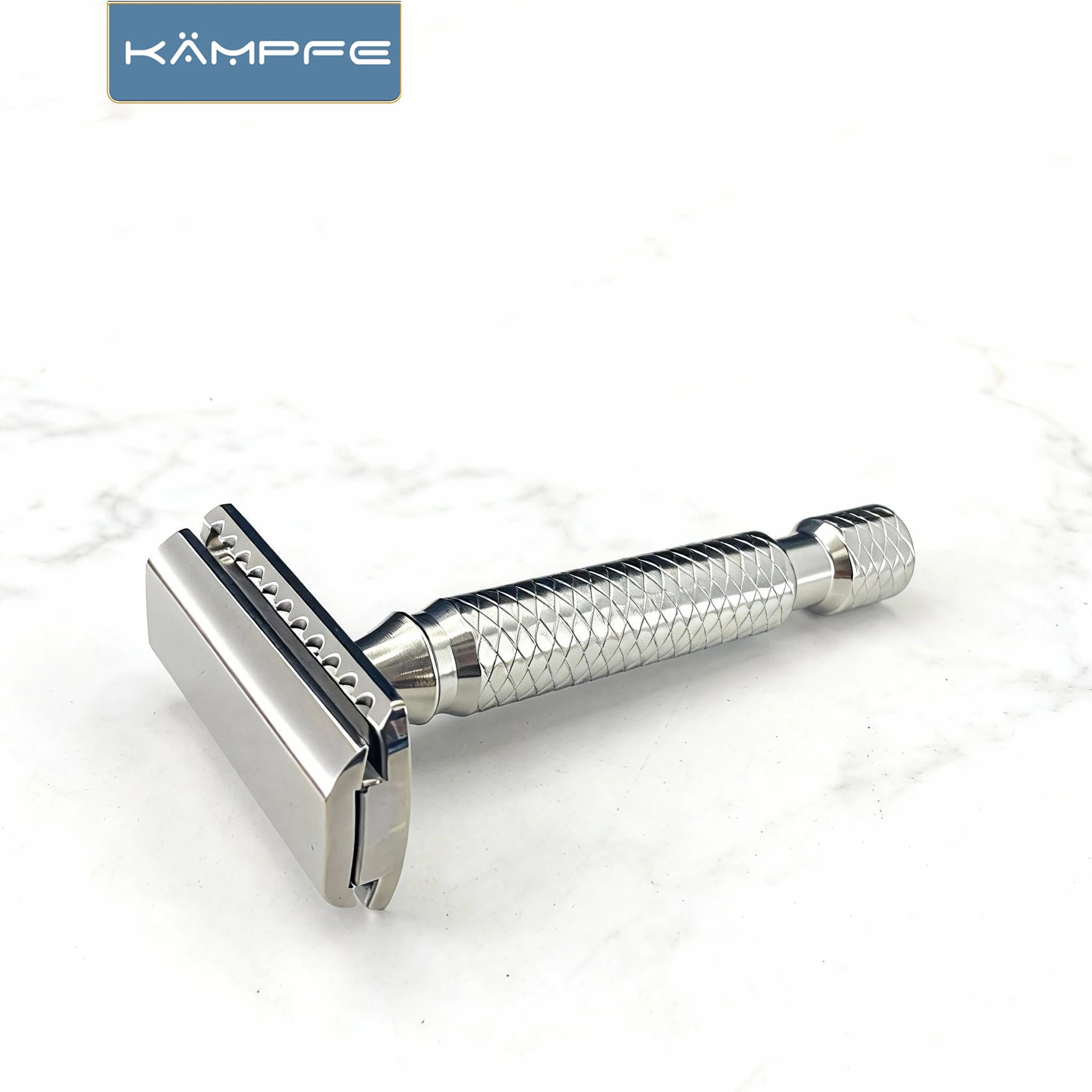KAMPFE 316L stainless steel precision CNC machining manual safety Closed comb beard razor shaver 5 razor blades