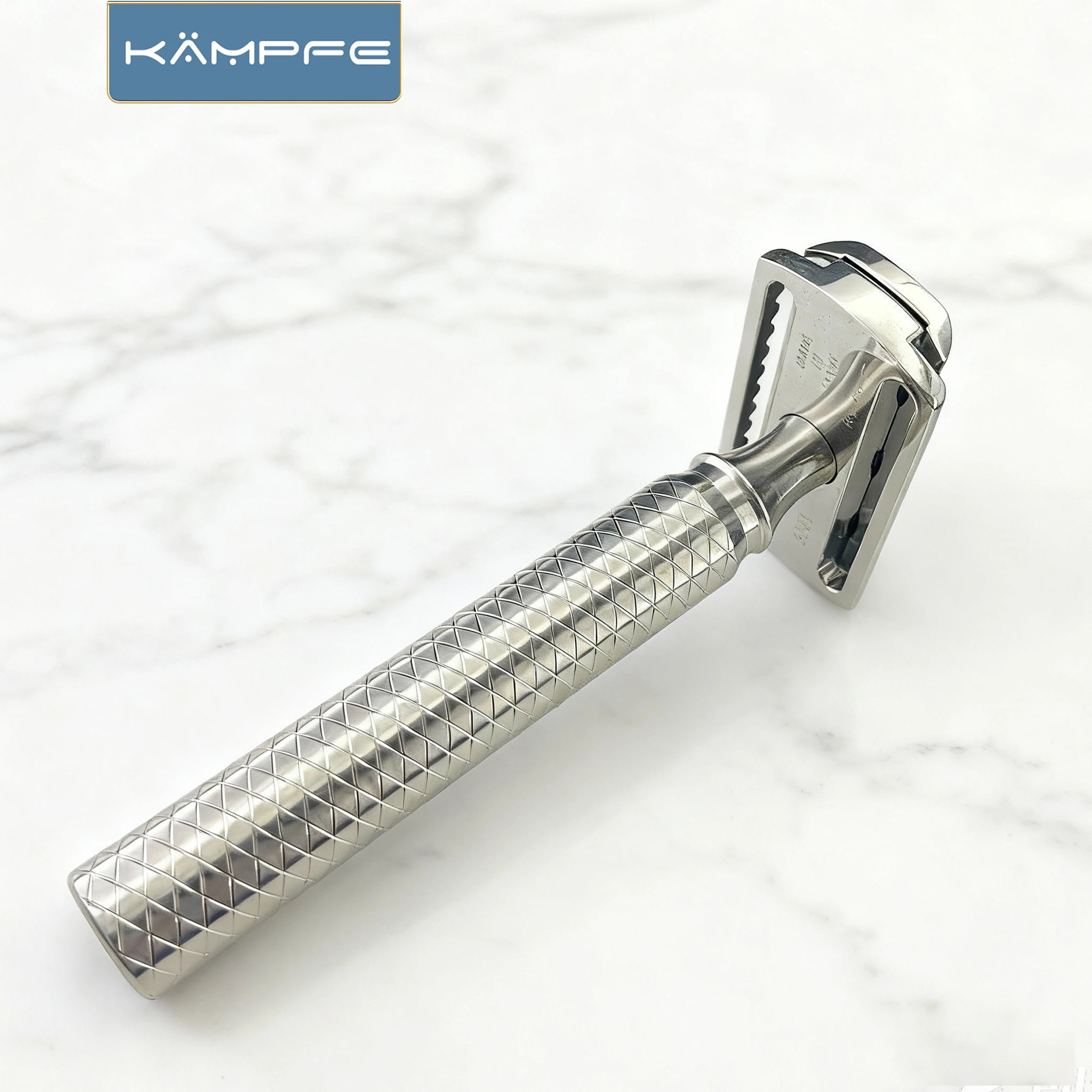 KAMPFE 316L stainless steel precision CNC machining manual safety Closed comb beard razor shaver 5 razor blades
