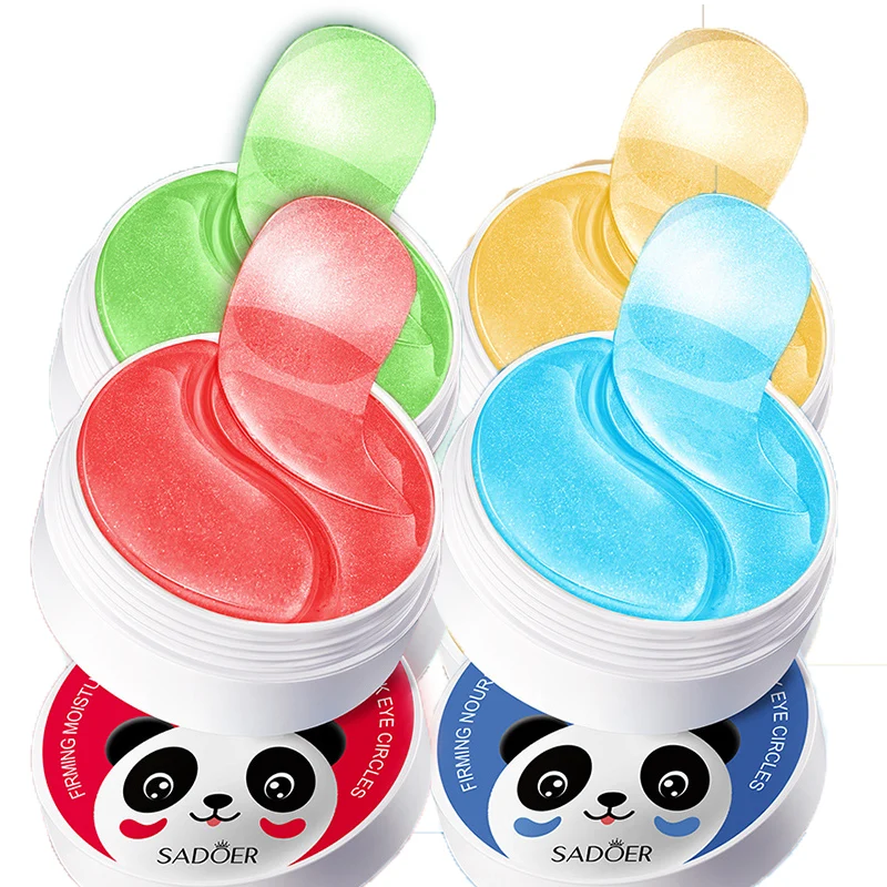 240pcs=120pairs Eye Patches Hyaluron Acid & Gold & Seaweed & Black Pearl Hydrating Moisturizing Crystal Collagen Gel Eye Mask