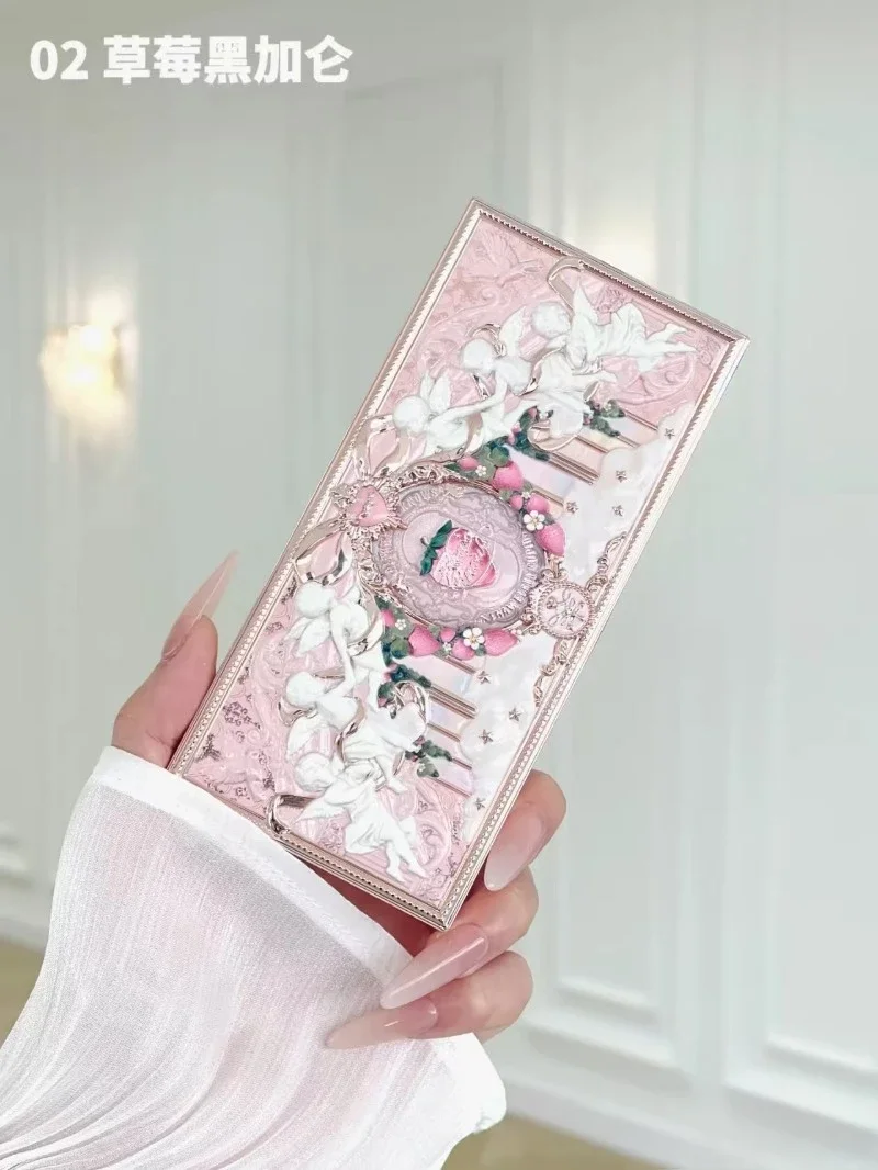 Flower Knows Strawberry Cupid Collection Matte Glitter Shimmer Eyeshadow Face Palette Highlight Blush Longlasting Makeup Palette