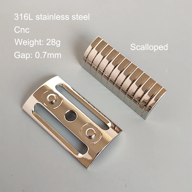 Dscosmetic T7 316L Stainless Steel Double Edge Safety Razor