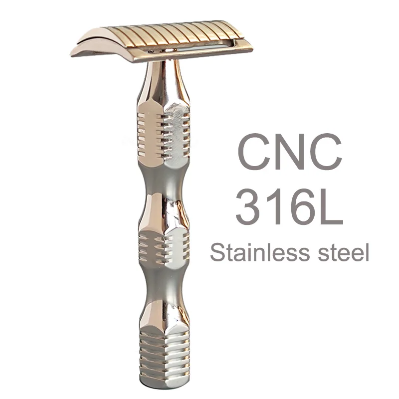 Dscosmetic T7 316L Stainless Steel Double Edge Safety Razor