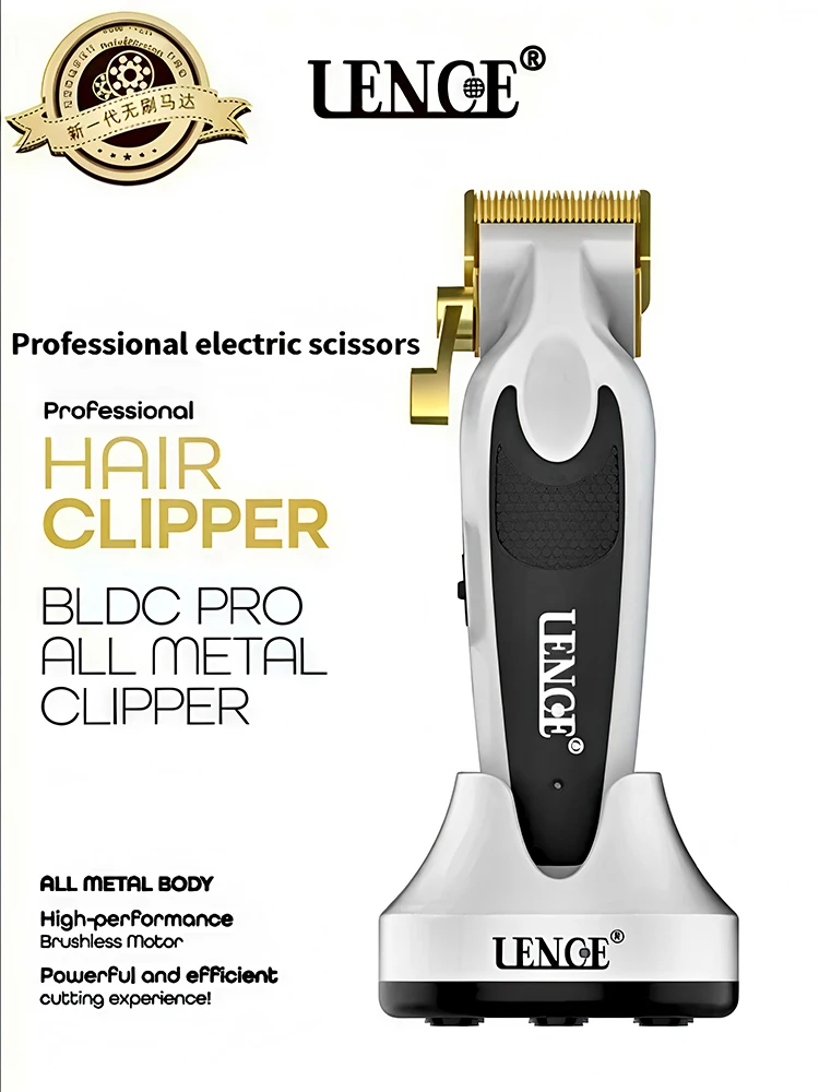 LENCE FF1CS FF1TS Professional Hair Clipper Barber Trimming Kit Men's Wireless Electric Hair Clipper and Edge Trimmer