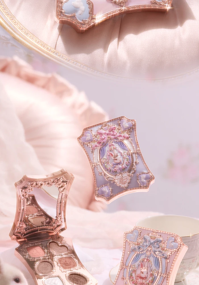 Flower Knows Eyeshadow Palette Bunny Garden Collection 6-color Rabbit Face Palette Shimmer Matte Satin Makeup Cosmetics