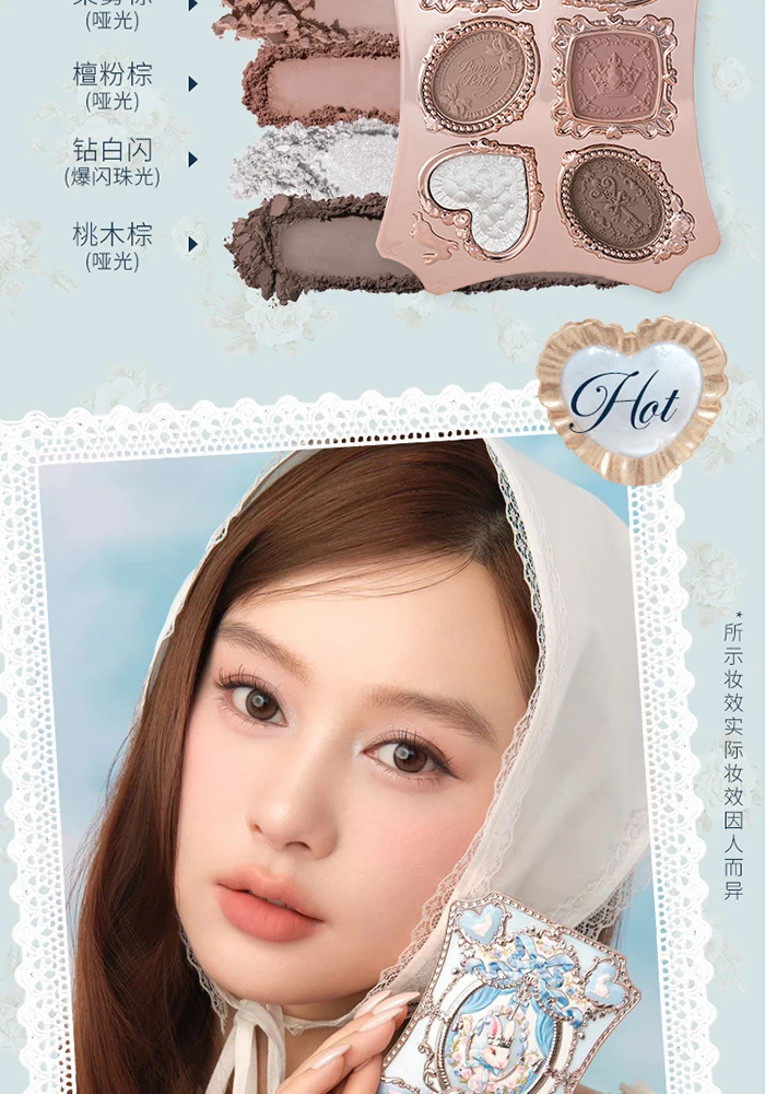 Flower Knows Eyeshadow Palette Bunny Garden Collection 6-color Rabbit Face Palette Shimmer Matte Satin Makeup Cosmetics