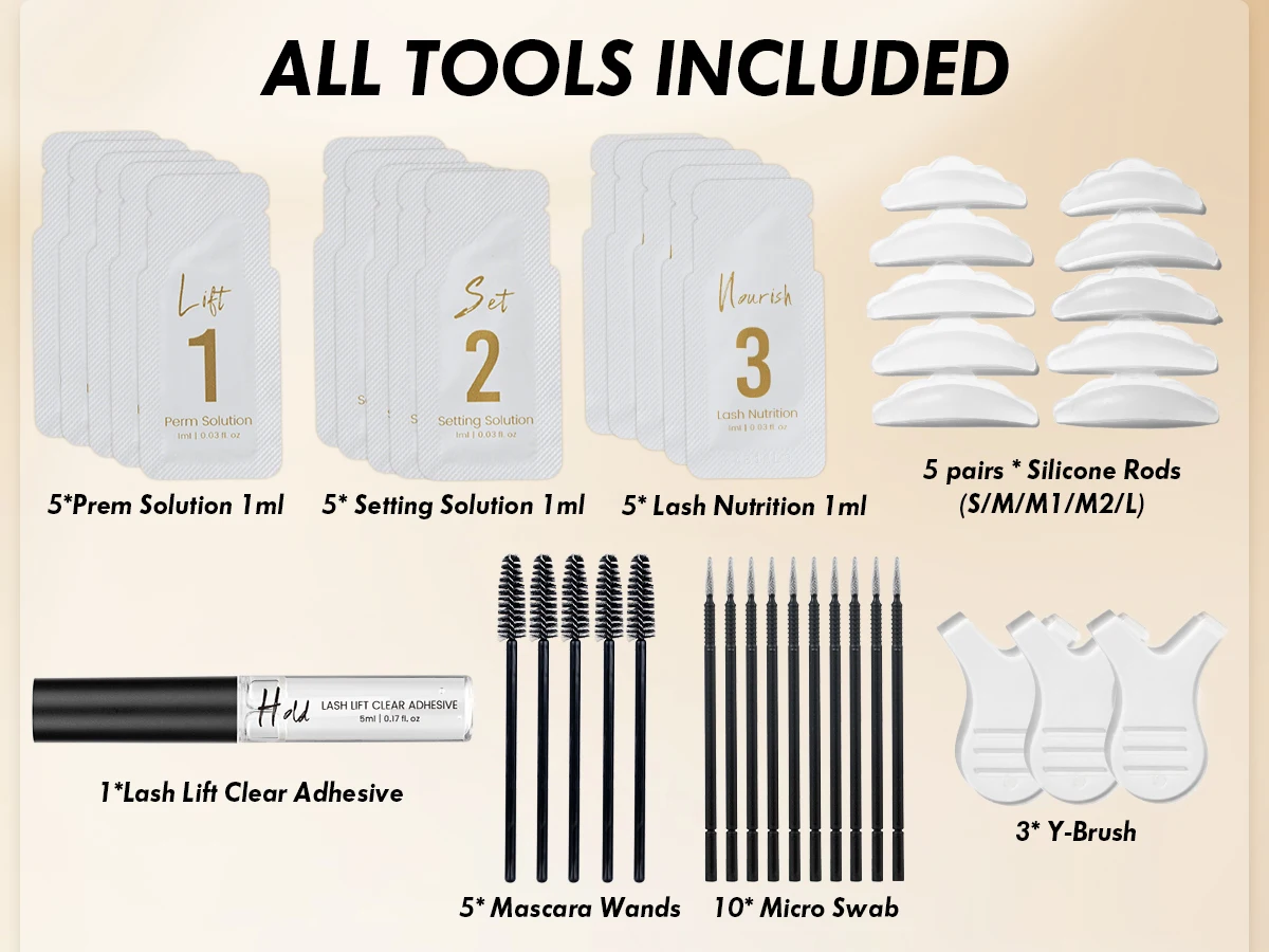 Gollee Eyelash Perm Curler 15 Minutes Lashes Brow Lamination Kit Lasting 4-6 Weeks Eyelashes Lifting Perm Enhancer Salon Beauty