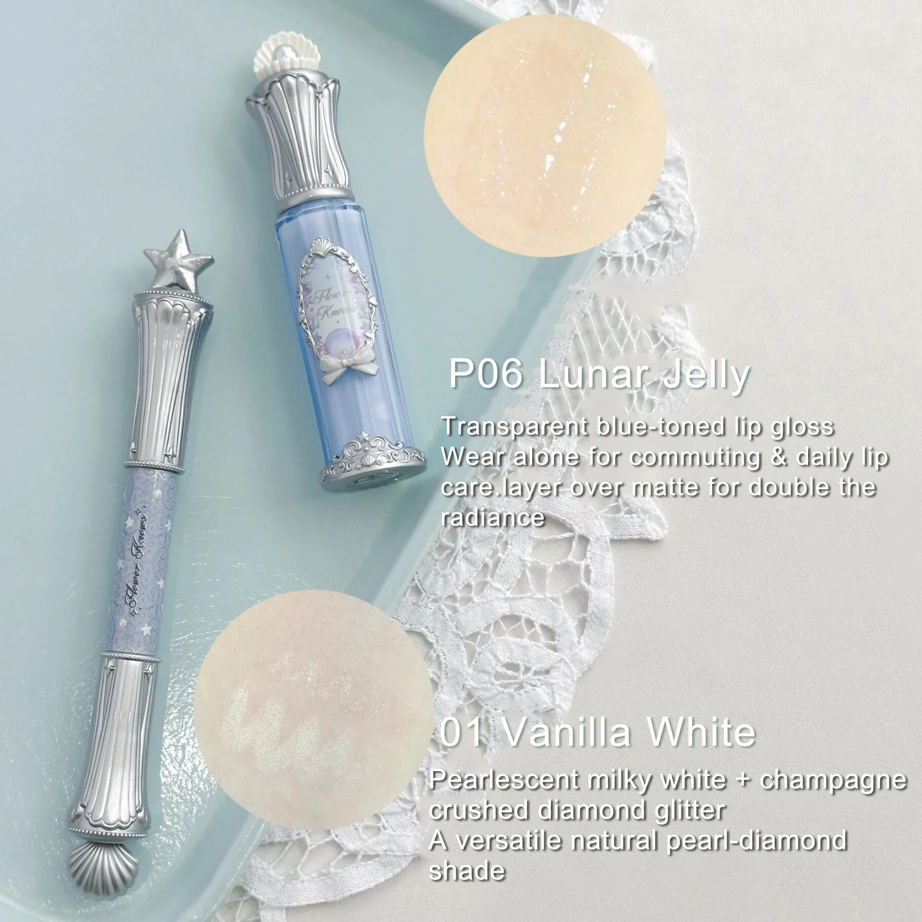 Flower Knows Multicolor Makeup Set Eyeshadow Blush Lip Gloss Summer Limited Edition Mint Green Collection Long Lasting Makeup