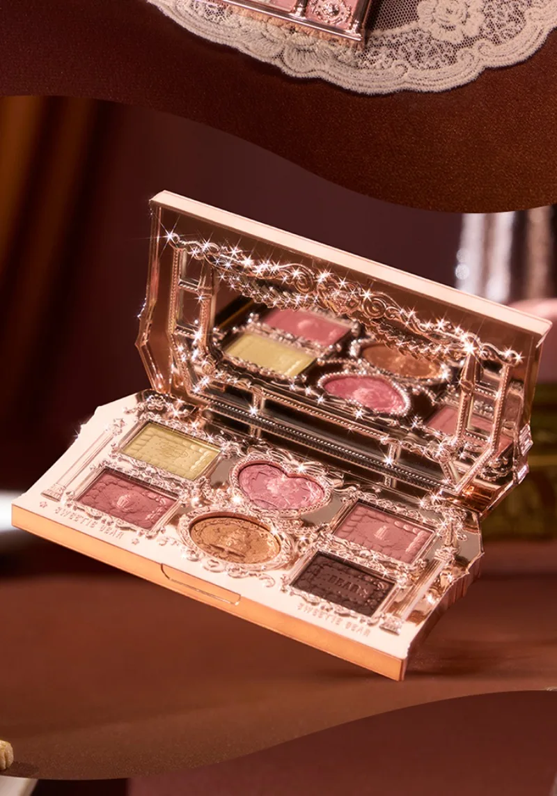 Flower Knows SWEETIE BEAR COLLECTION 6-Color Eye Shadow Palette Makeup Long Lasting Matte Shimmer Finish Eyeshadow Powder