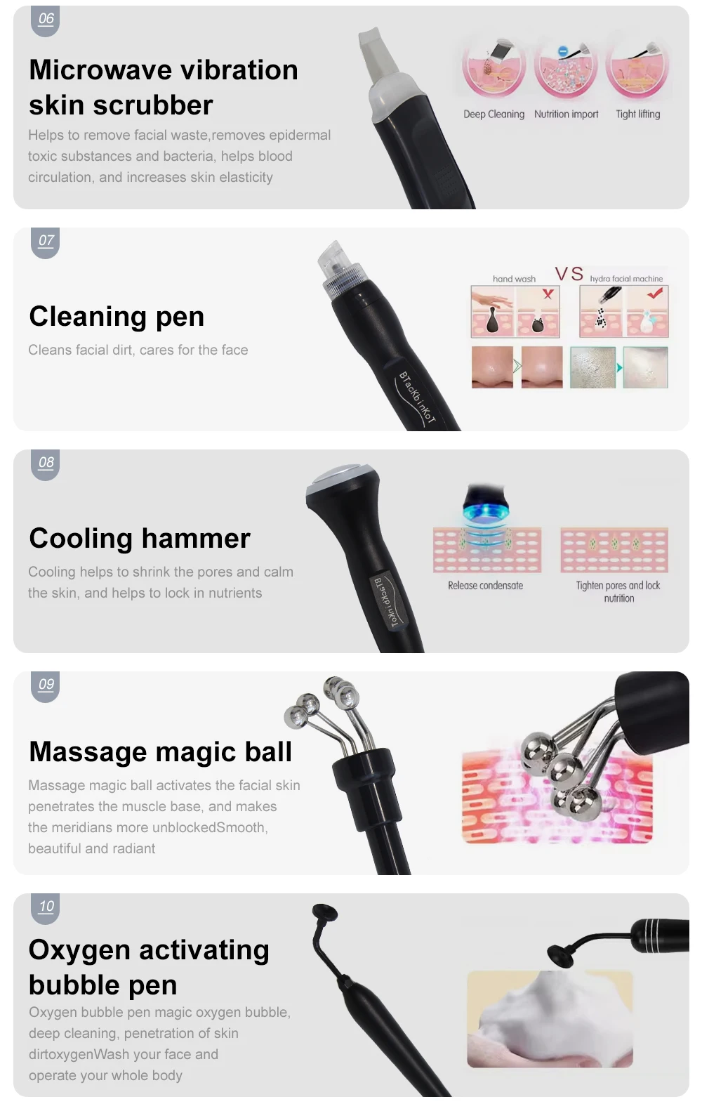 New 10 In 1 Aqua Peeling Lift Skin Bubble Moisturizer Oxygen Machine Skin Care Cleansing Facial Equipment