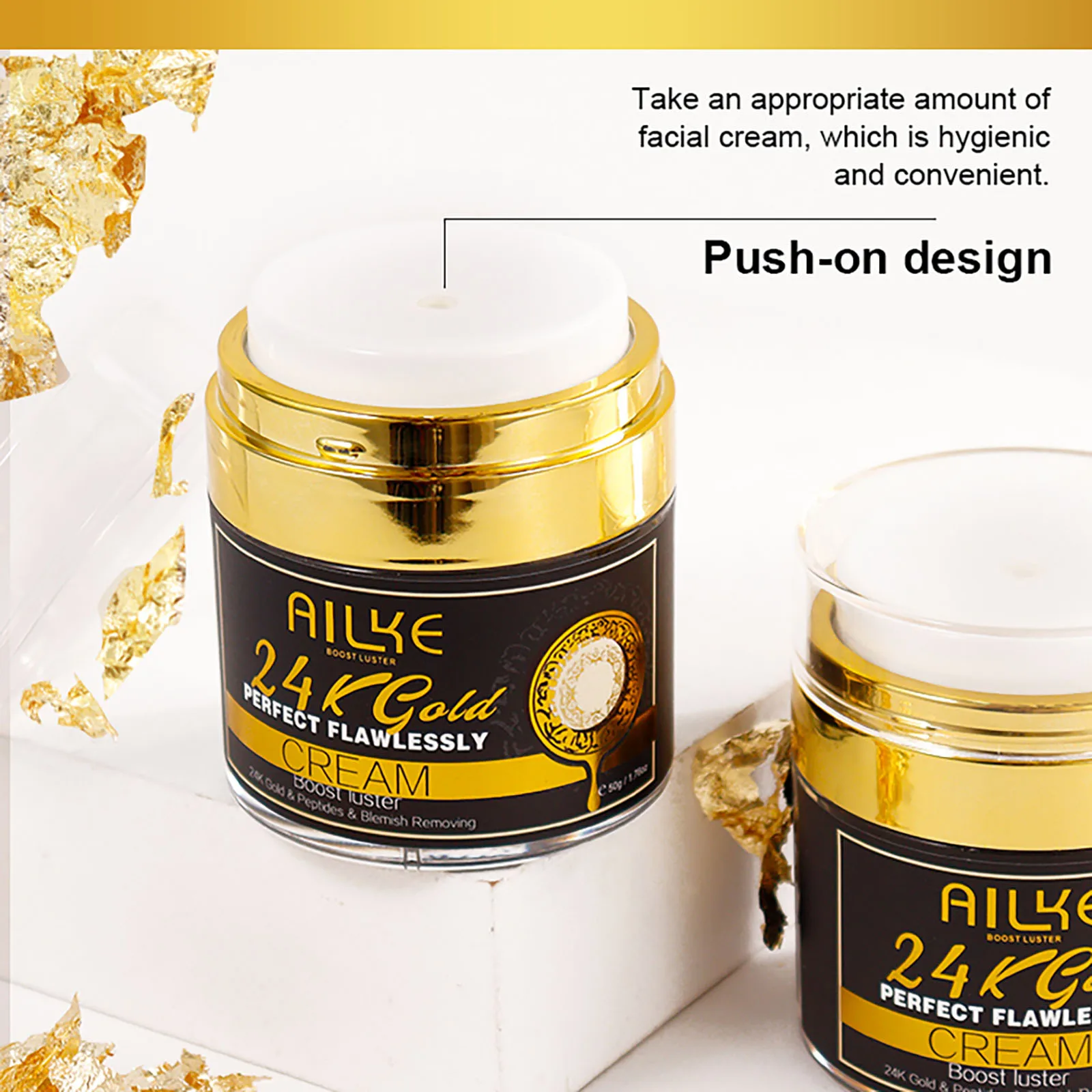 AILKE 24K Glod Flawlessly Skin Care Set, Whitening, Reduce Dark Spots, Pigmentation, Wrinkles, Moisturize, For All Skin Types