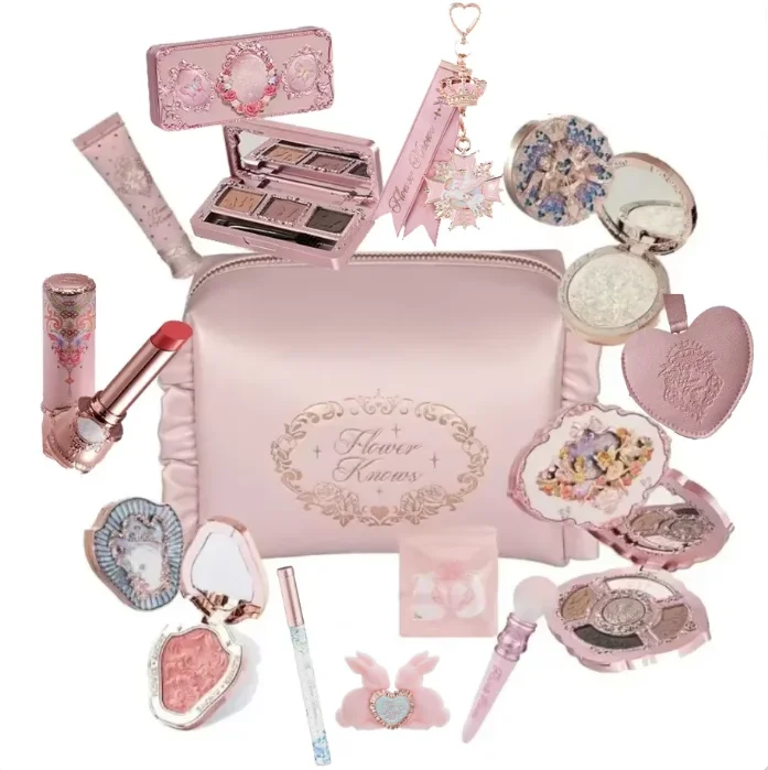 Flower Knows Makeup Set Midsummer Fairytales Flowerknows Foundation Little Angel Highlight Strawberry Rococo Lip Glaze 11pcs Kit