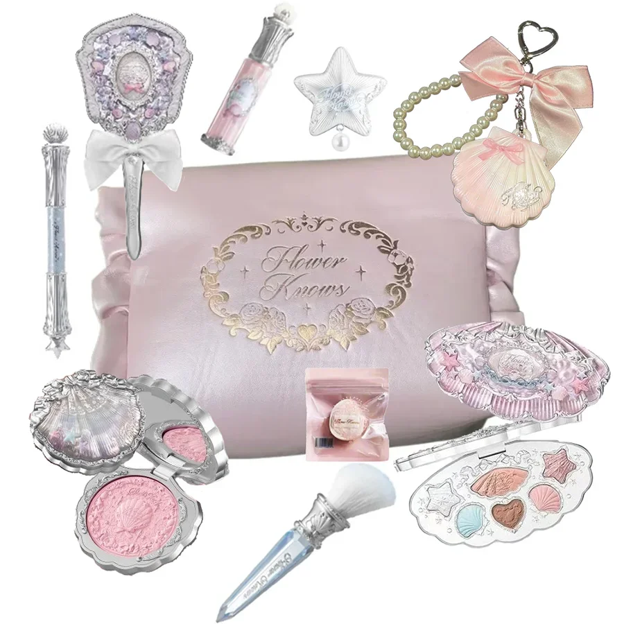 Flower Knows Makeup Set Midsummer Fairytales Flowerknows Foundation Little Angel Highlight Strawberry Rococo Lip Glaze 11pcs Kit