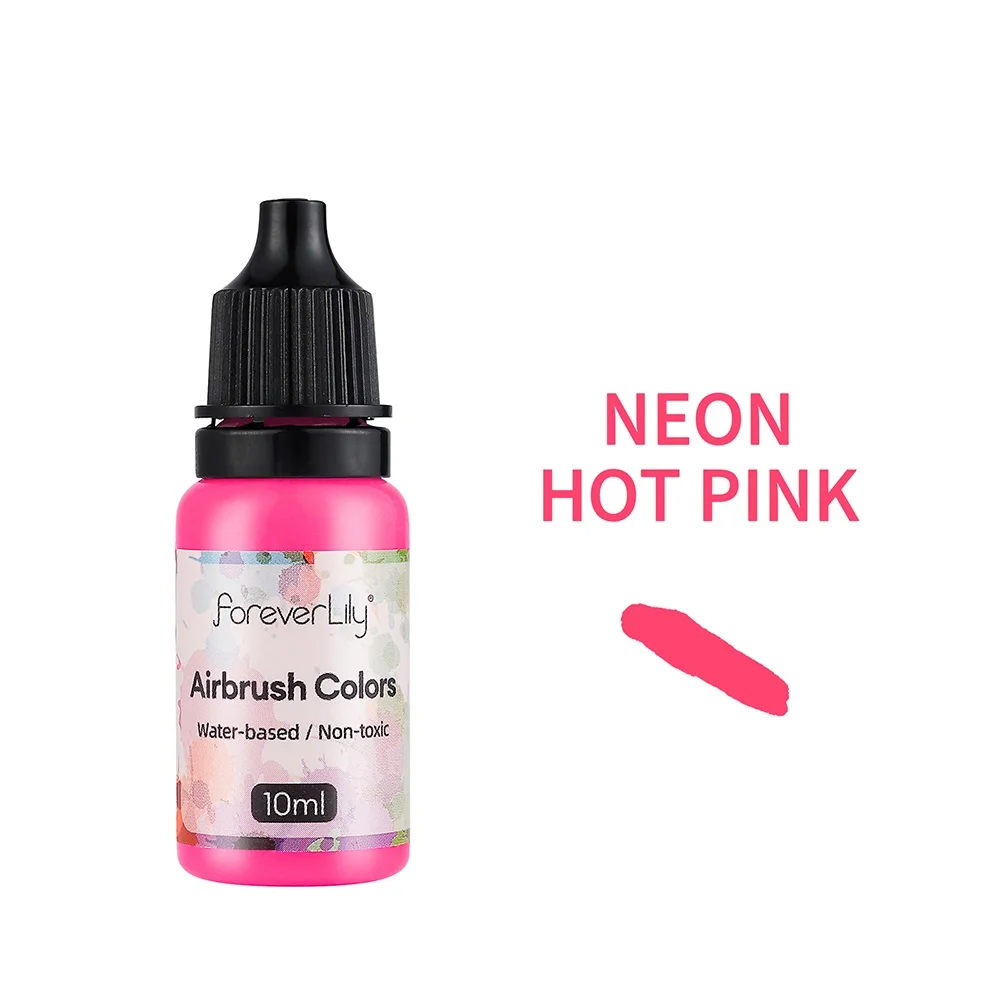 24 Colors Acrylic Paint Ink Set Airbrush Spray Nail Art Inks Water Pigment for Adults Craft Painting Nail Art Tool 10ml
