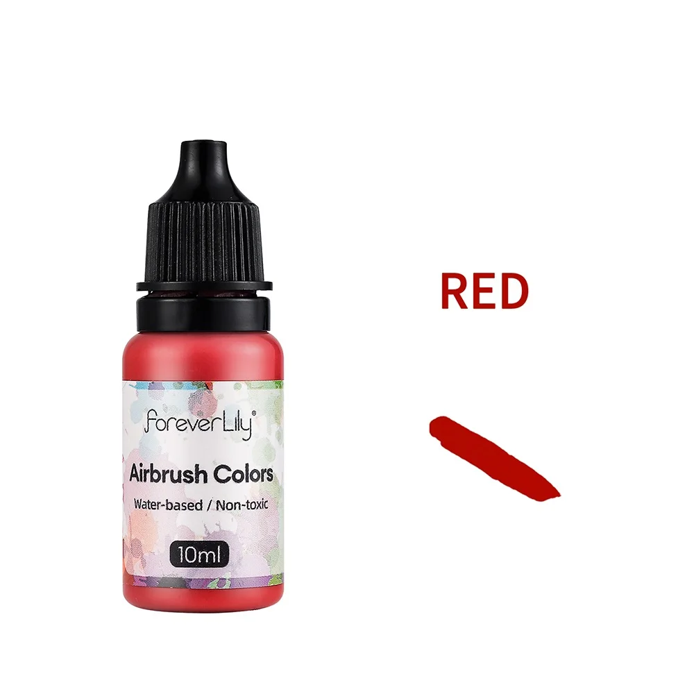 24 Colors Acrylic Paint Ink Set Airbrush Spray Nail Art Inks Water Pigment for Adults Craft Painting Nail Art Tool 10ml