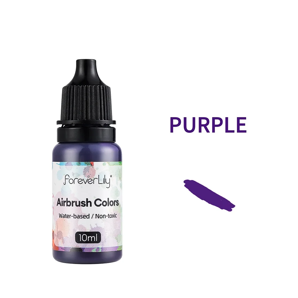 24 Colors Acrylic Paint Ink Set Airbrush Spray Nail Art Inks Water Pigment for Adults Craft Painting Nail Art Tool 10ml