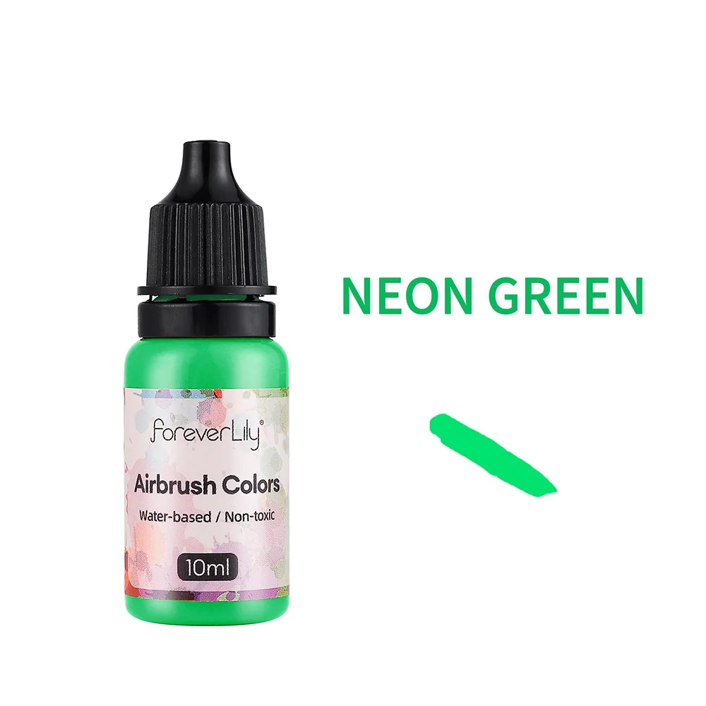 24 Colors Acrylic Paint Ink Set Airbrush Spray Nail Art Inks Water Pigment for Adults Craft Painting Nail Art Tool 10ml