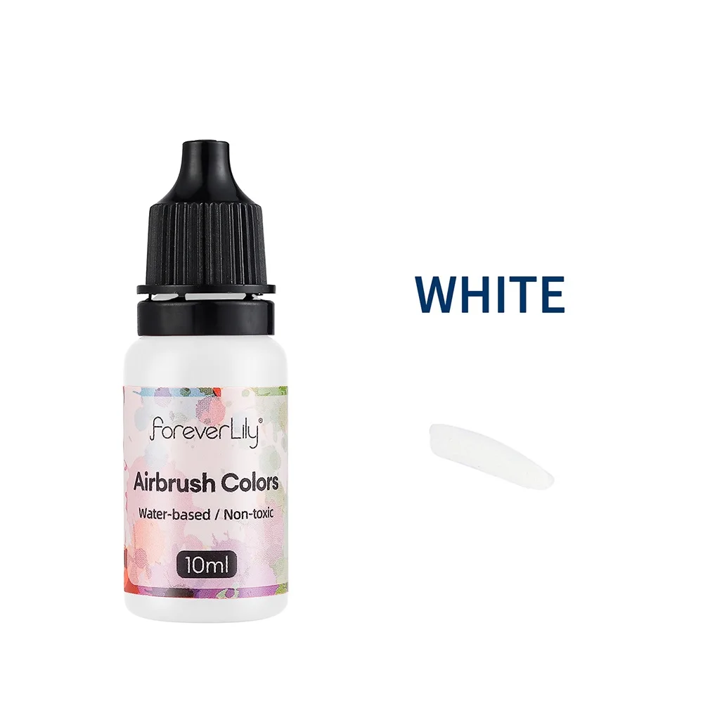 24 Colors Acrylic Paint Ink Set Airbrush Spray Nail Art Inks Water Pigment for Adults Craft Painting Nail Art Tool 10ml