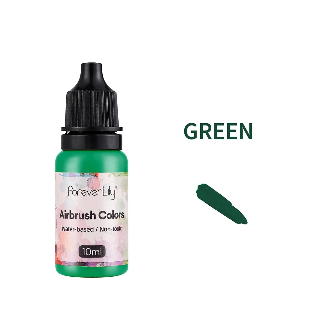 24 Colors Acrylic Paint Ink Set Airbrush Spray Nail Art Inks Water Pigment for Adults Craft Painting Nail Art Tool 10ml