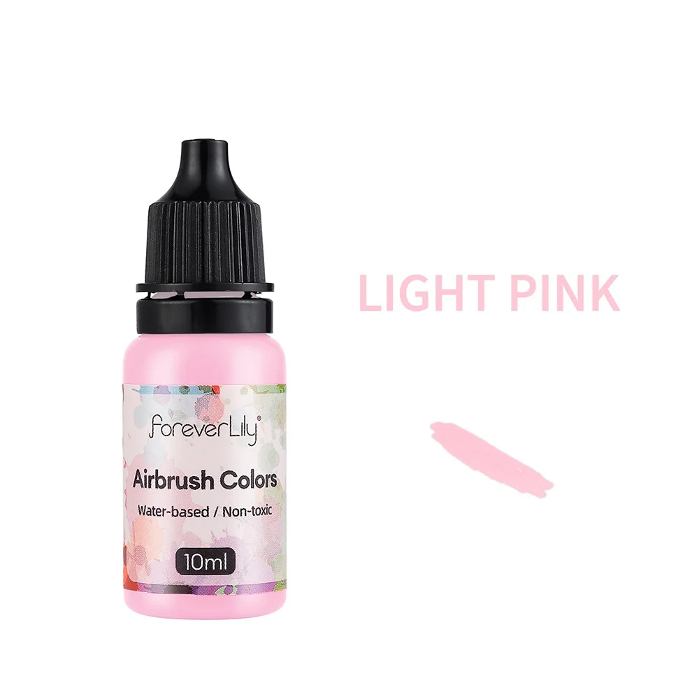 24 Colors Acrylic Paint Ink Set Airbrush Spray Nail Art Inks Water Pigment for Adults Craft Painting Nail Art Tool 10ml