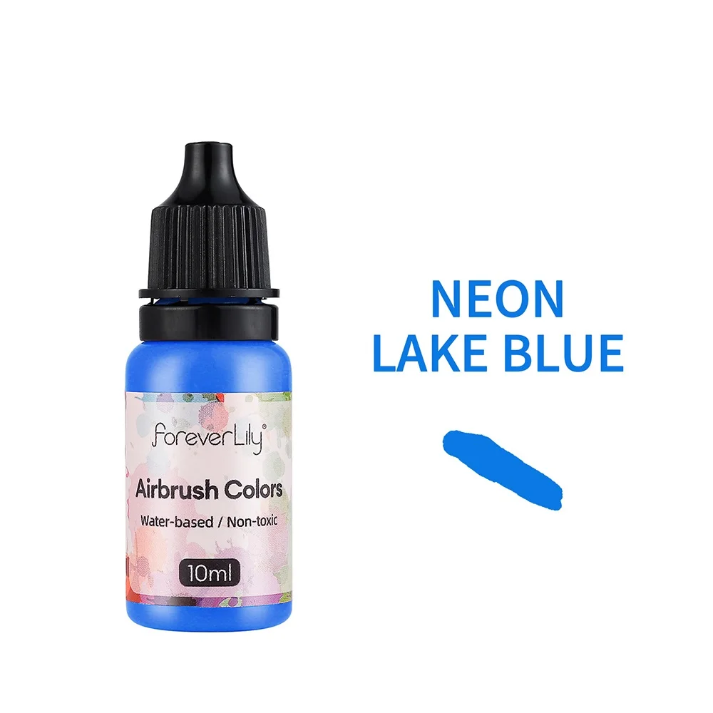 24 Colors Acrylic Paint Ink Set Airbrush Spray Nail Art Inks Water Pigment for Adults Craft Painting Nail Art Tool 10ml