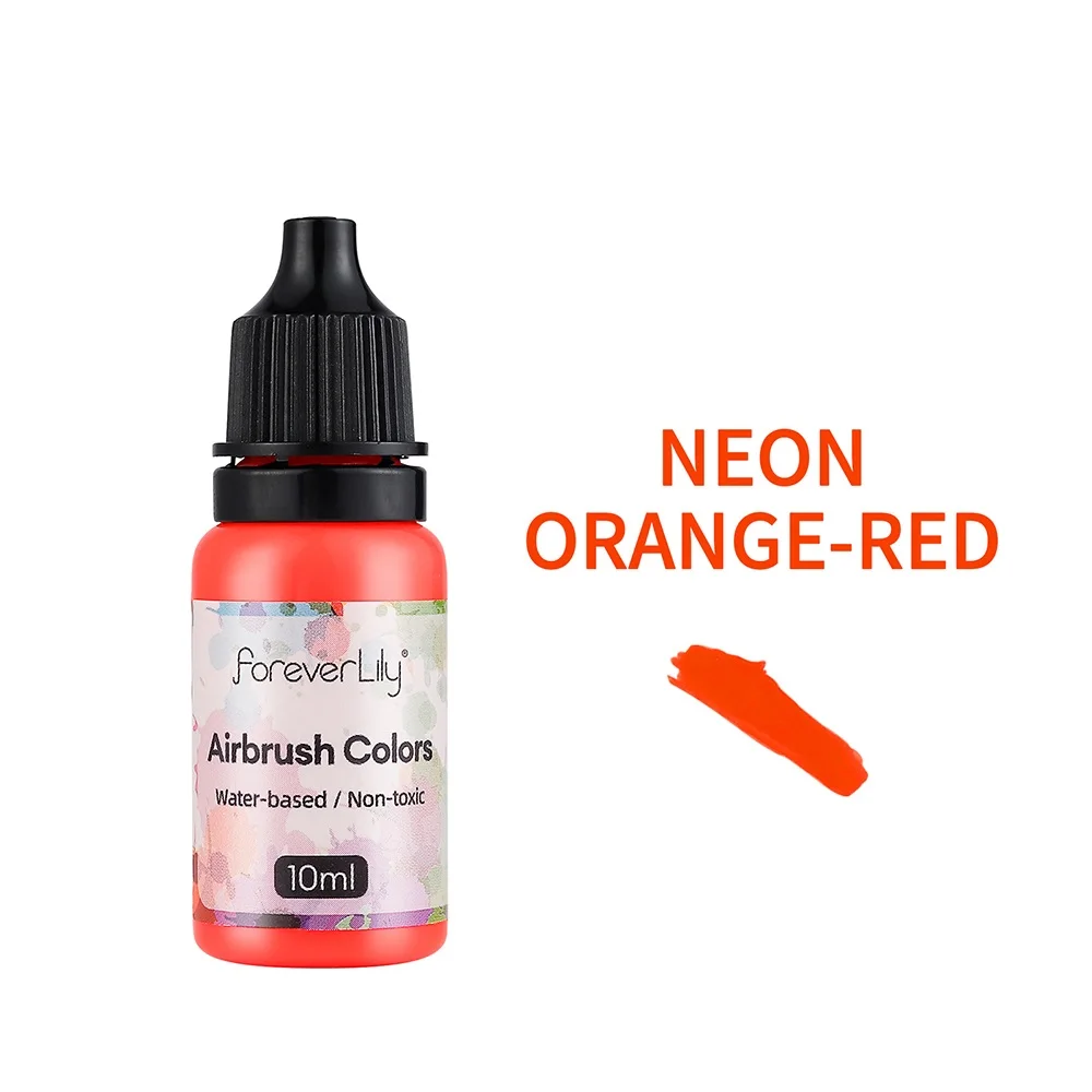 24 Colors Acrylic Paint Ink Set Airbrush Spray Nail Art Inks Water Pigment for Adults Craft Painting Nail Art Tool 10ml