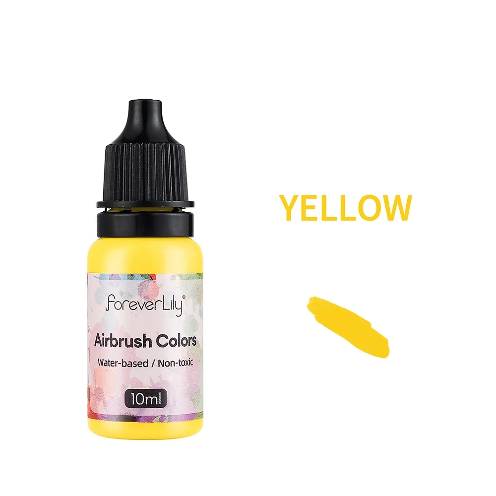 24 Colors Acrylic Paint Ink Set Airbrush Spray Nail Art Inks Water Pigment for Adults Craft Painting Nail Art Tool 10ml
