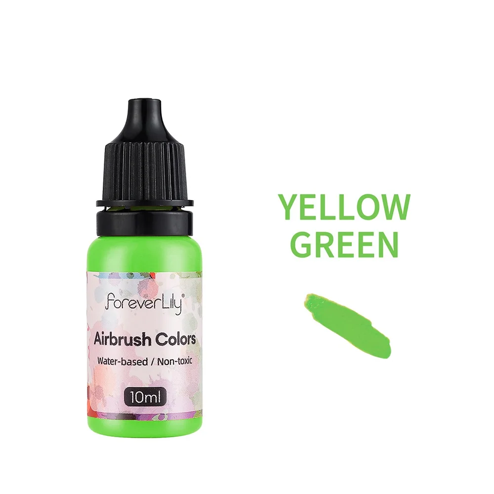 24 Colors Acrylic Paint Ink Set Airbrush Spray Nail Art Inks Water Pigment for Adults Craft Painting Nail Art Tool 10ml