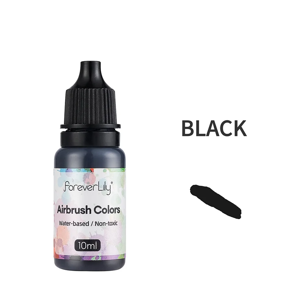 24 Colors Acrylic Paint Ink Set Airbrush Spray Nail Art Inks Water Pigment for Adults Craft Painting Nail Art Tool 10ml