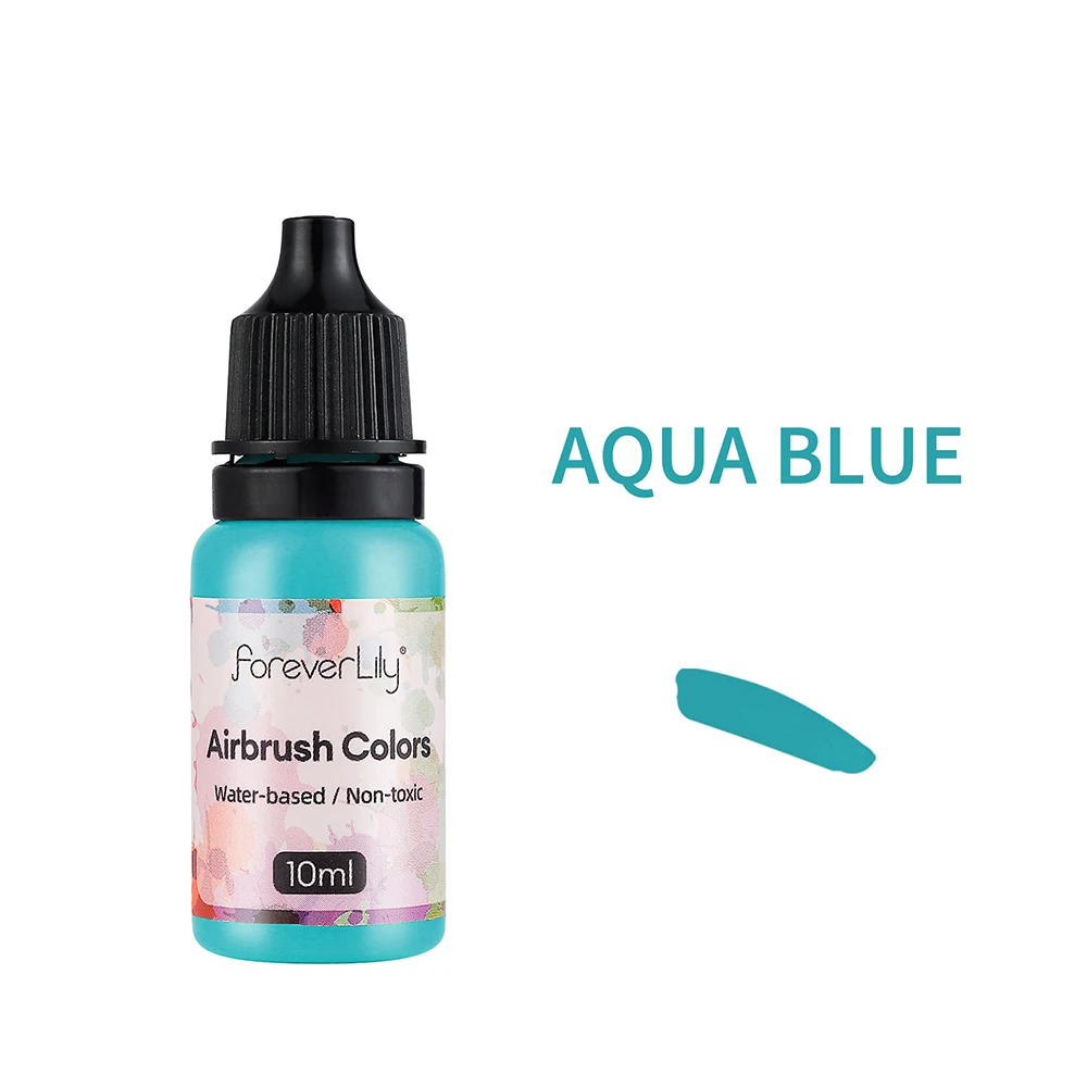 24 Colors Acrylic Paint Ink Set Airbrush Spray Nail Art Inks Water Pigment for Adults Craft Painting Nail Art Tool 10ml