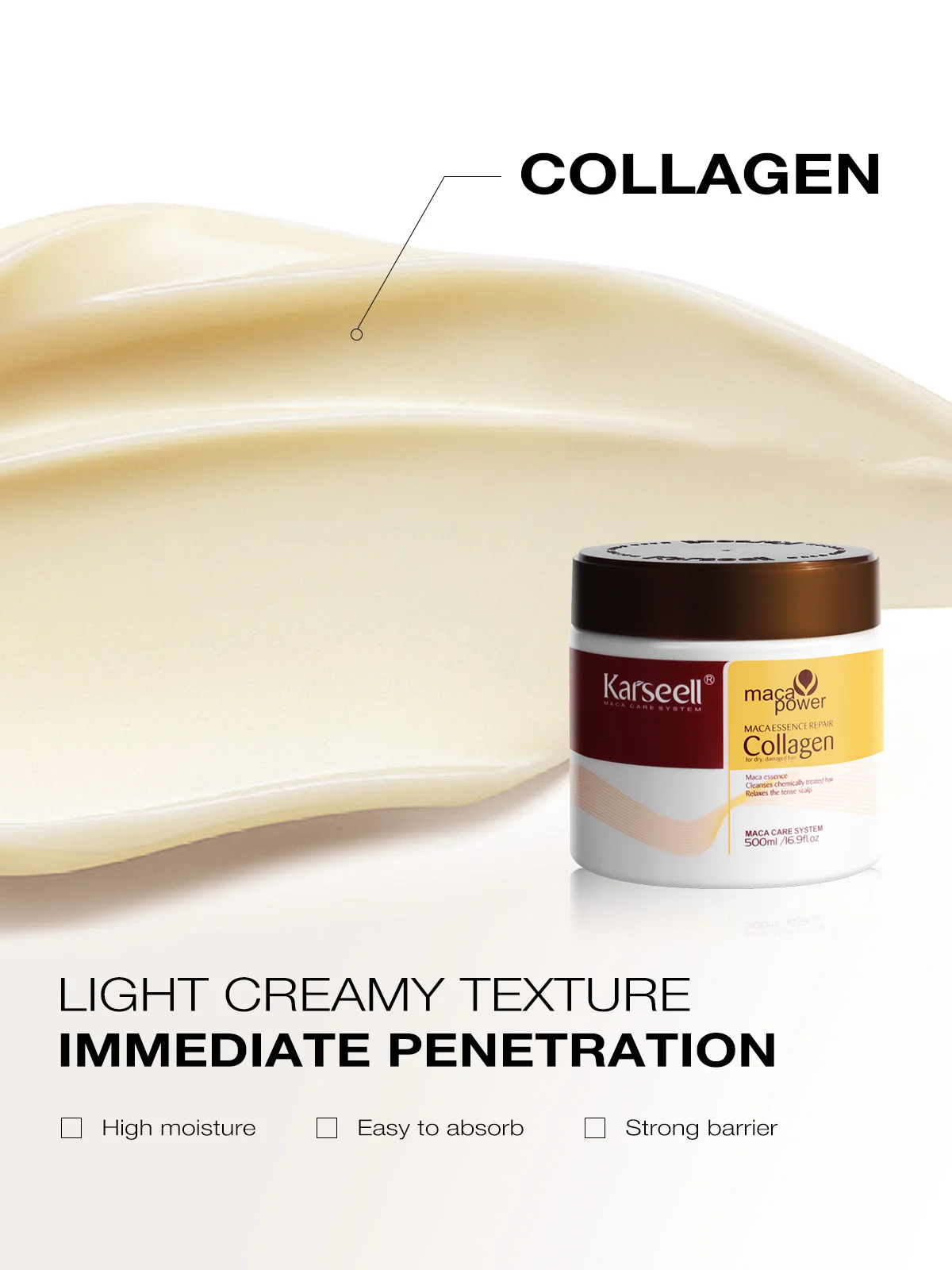 Karseell 500ml Collagen Hair Treatment Deep Repair Conditioning Argan Oil  Hair Mask Essence for Dry Damaged Hair All Hair Type