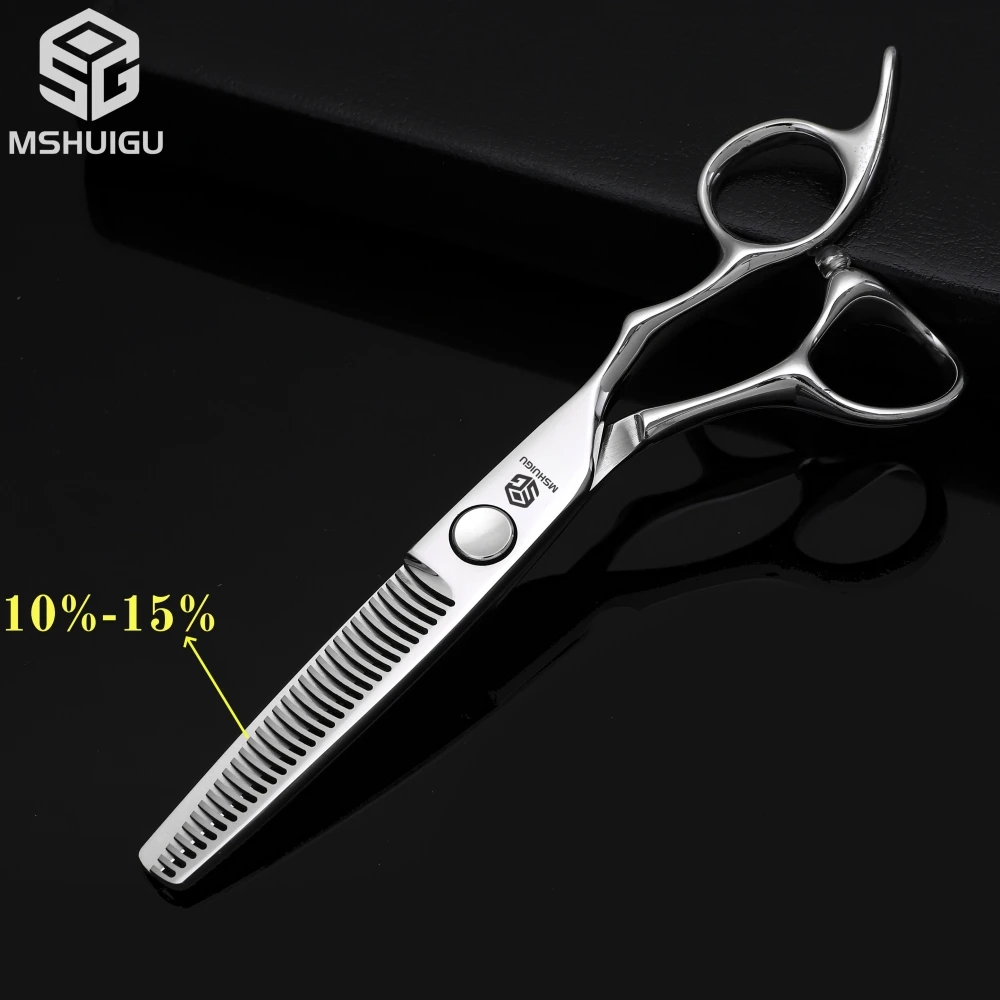 Barber Sciss 6Inch 440C Stainless Steel Hair Scissors Set, Professional Barber Cutting Shear & 10%‑20%‑30%‑40% Thinning Shears,