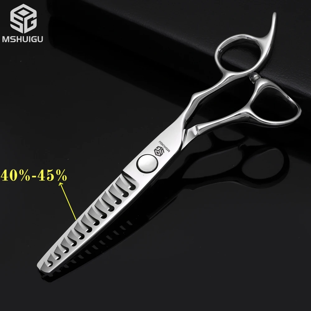 Barber Sciss 6Inch 440C Stainless Steel Hair Scissors Set, Professional Barber Cutting Shear & 10%‑20%‑30%‑40% Thinning Shears,