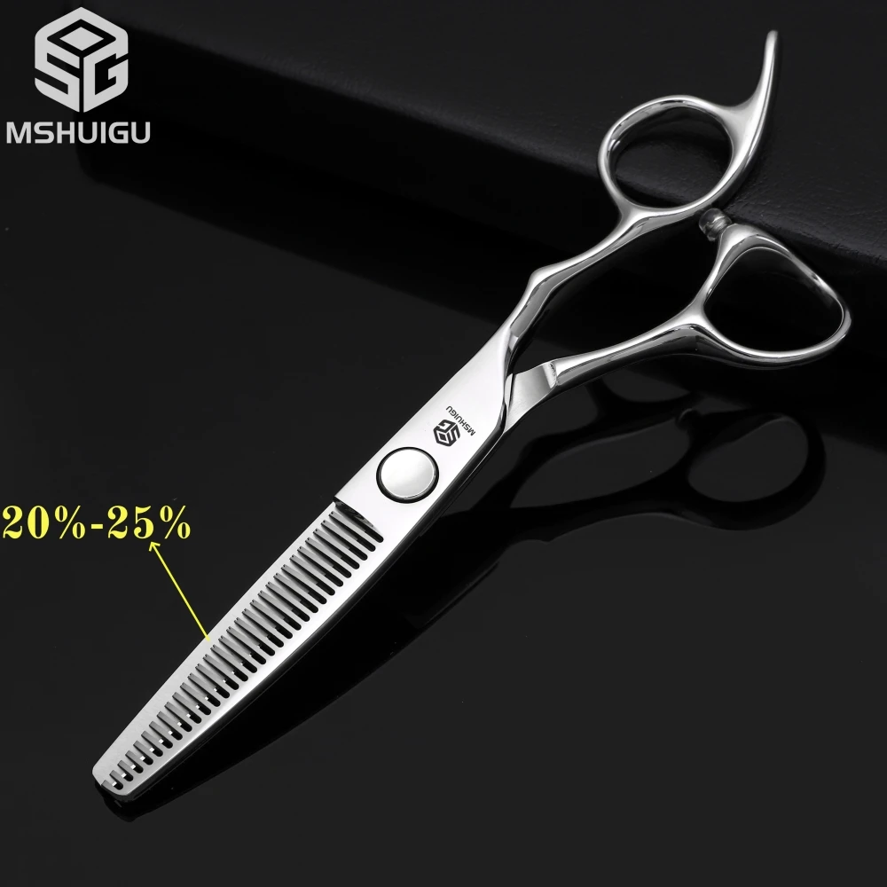 Barber Sciss 6Inch 440C Stainless Steel Hair Scissors Set, Professional Barber Cutting Shear & 10%‑20%‑30%‑40% Thinning Shears,