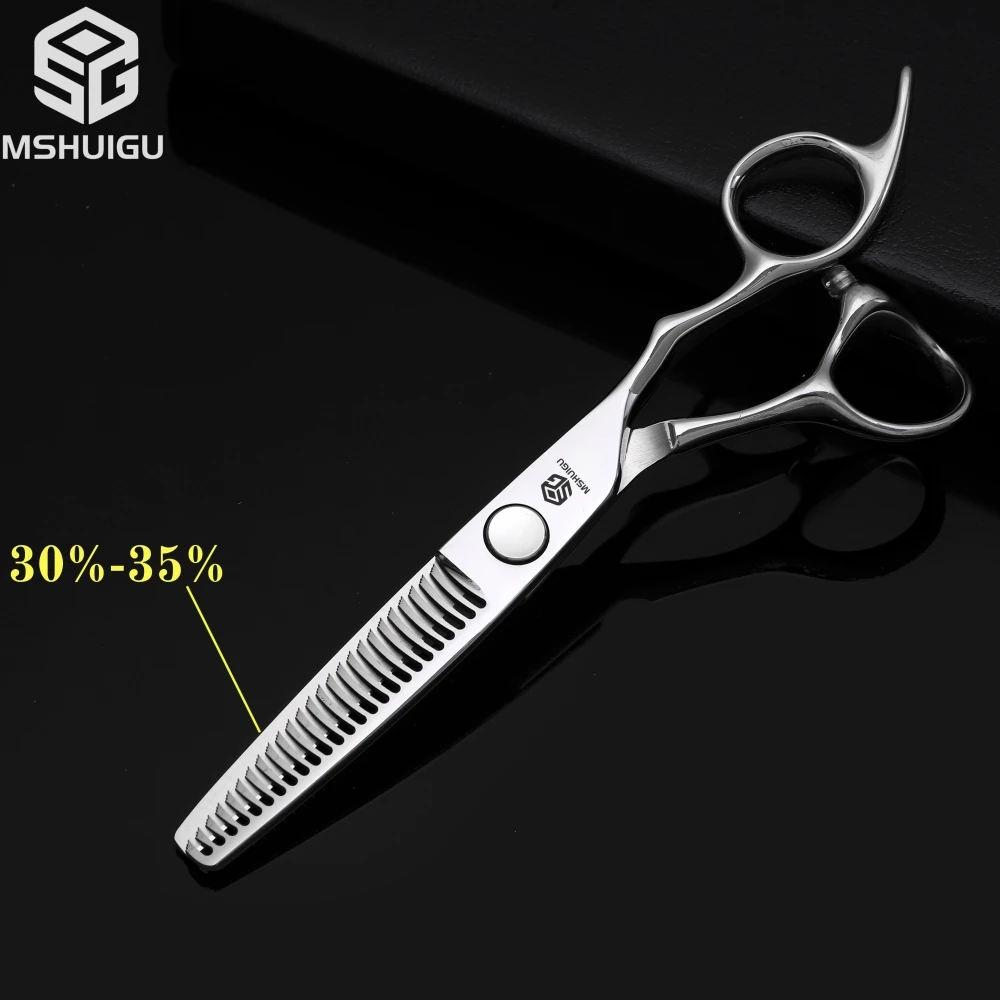 Barber Sciss 6Inch 440C Stainless Steel Hair Scissors Set, Professional Barber Cutting Shear & 10%‑20%‑30%‑40% Thinning Shears,