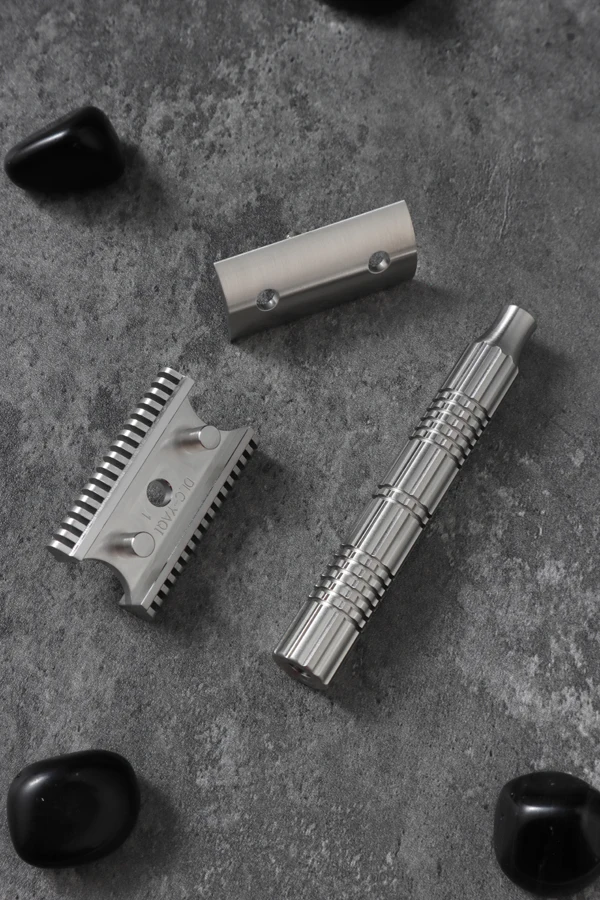 YAQI Raw Color Version Bohemia 316 Stainless Steel Adjustable Baseplate Men Safety Razor