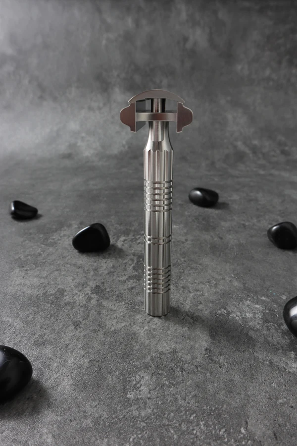 YAQI Raw Color Version Bohemia 316 Stainless Steel Adjustable Baseplate Men Safety Razor