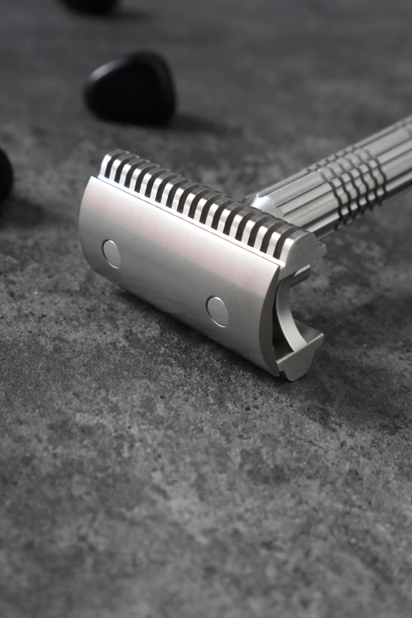 YAQI Raw Color Version Bohemia 316 Stainless Steel Adjustable Baseplate Men Safety Razor