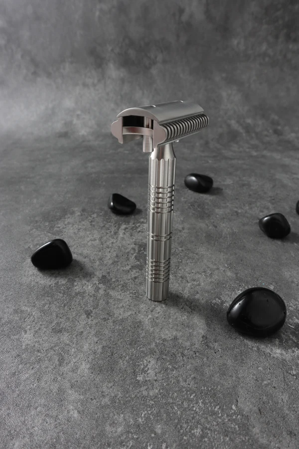 YAQI Raw Color Version Bohemia 316 Stainless Steel Adjustable Baseplate Men Safety Razor