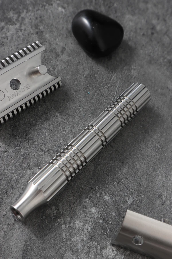 YAQI Raw Color Version Bohemia 316 Stainless Steel Adjustable Baseplate Men Safety Razor