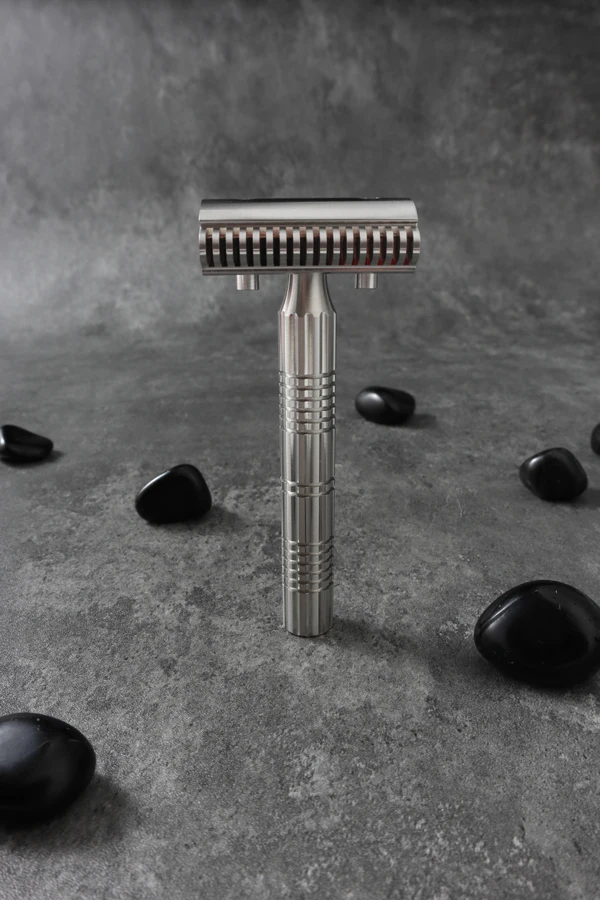 YAQI Raw Color Version Bohemia 316 Stainless Steel Adjustable Baseplate Men Safety Razor