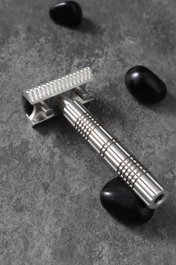 YAQI Raw Color Version Bohemia 316 Stainless Steel Adjustable Baseplate Men Safety Razor