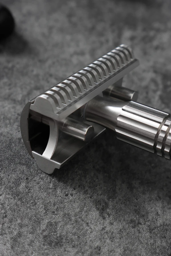 YAQI Raw Color Version Bohemia 316 Stainless Steel Adjustable Baseplate Men Safety Razor