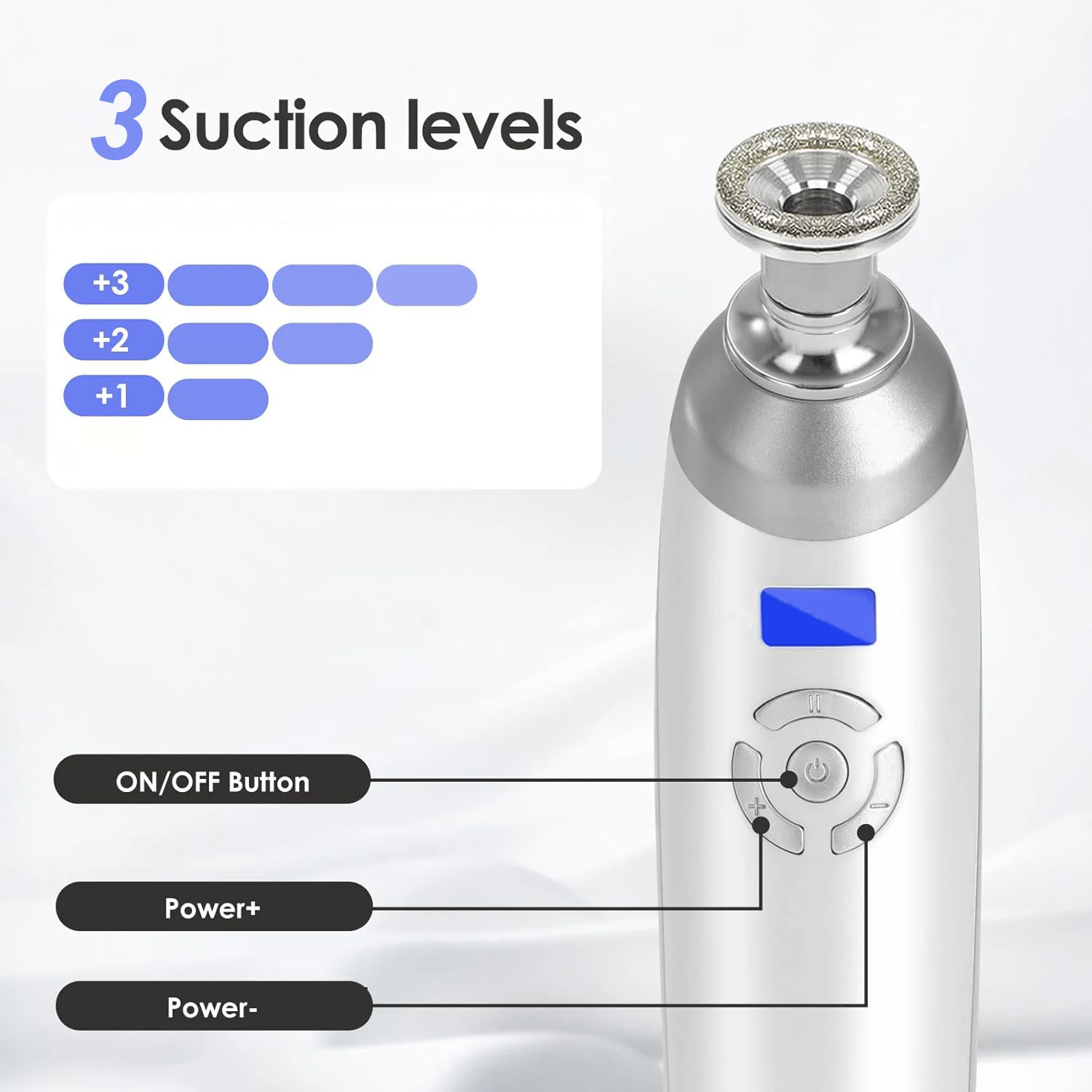 Portable Diamond Microdermabrasion Machine Facial Skin Care Blackhead Removal Beauty Device with Diamond Dermabrasion Tips