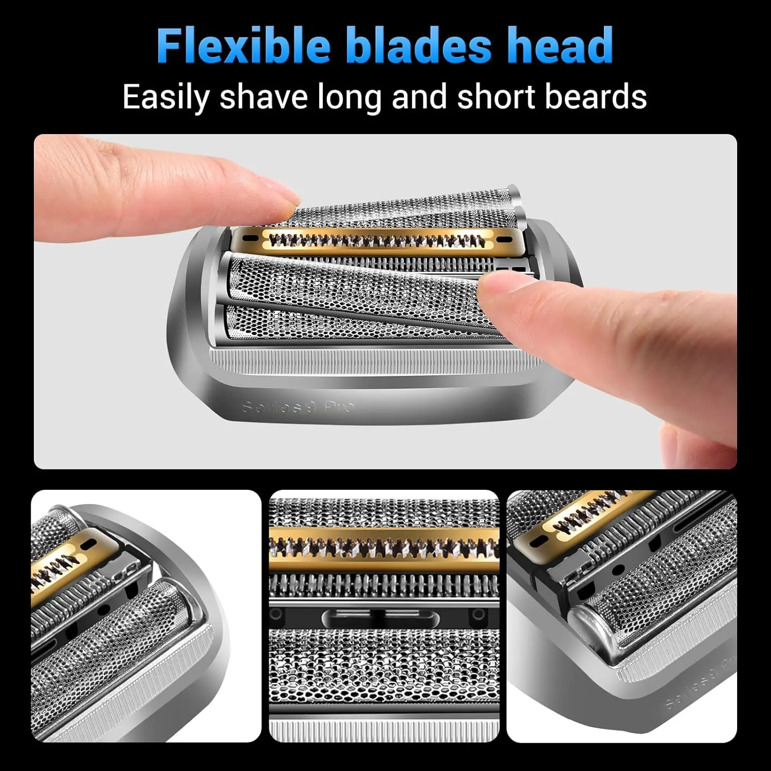 Electric Series 9 Pro 94M Replacement Head Shaving for Braun 94M Razor 9030S 9040S 9050CC 9070CC 9040s9 Electric Razors (1 Pack)