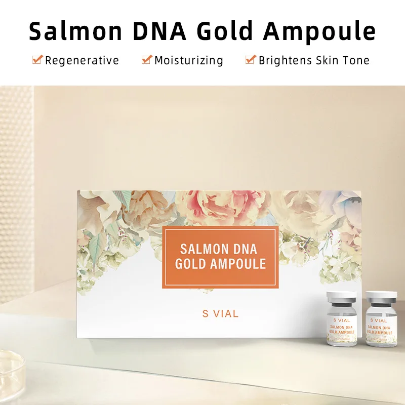 10pcs Salmon DNA PDRN Ampoule Skin Booster Serum Kit Facial Skin Whitening Moisturizing For 0.3mm Microneedle Serum