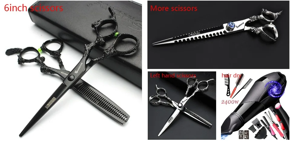Japanese Hairdressing Scissors 8 Inch Professional Barber Scissors Hairdresser Set 440C Scissors Hair Cutting Scissors