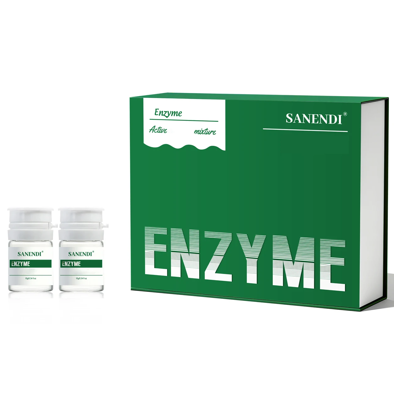 SANENDI Enzyme Care Set Green Algae Soft Mask Korean Skincare Facial Kit Gentle Purifying Hydrating Skin Glow Skin Care Mask